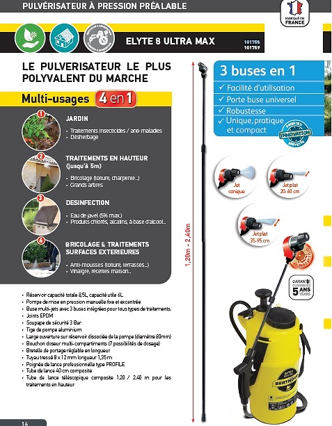 pulverisateur berthoud elyte 8 ultramax