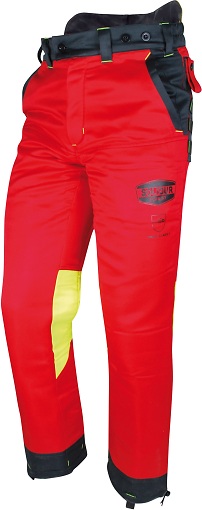 Pantalon professionnel adapté aux bûcherons Solidur Authentic Rouge