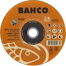 Disque à tronçonner pour acier inoxydable Bahco 3911-180-T41-I