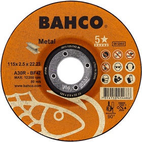 Disque à tronçonner 115x2,5mm pour métal Bahco 3911-115-T42-M