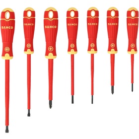 Jeu de 7 tournevis Phillips et à fente isolés VDE BahcoFit B220.007