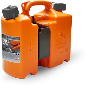 Bidon double pour tronçonneuse carburant 5 litres et huile de chaîne 3 litres