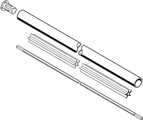 Tube de transmission avec flexible pour débroussailleuse Stihl FS55 et FS56