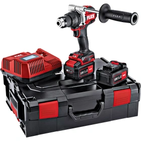 Coffret complet perceuse à percussion Flex PD 2G 18.0-EC-HD/5.0 Set à 2 vitesses, 18 Volts avec mode TURBO