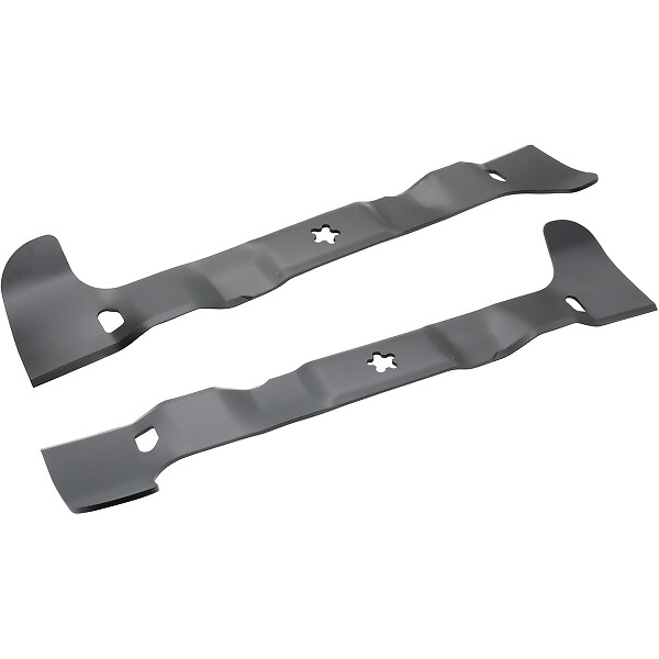 Jeu de lames pour tondeuse autoportée mulching et ramassage, coupe 107cm pour Husqvarna et Mc Culloch