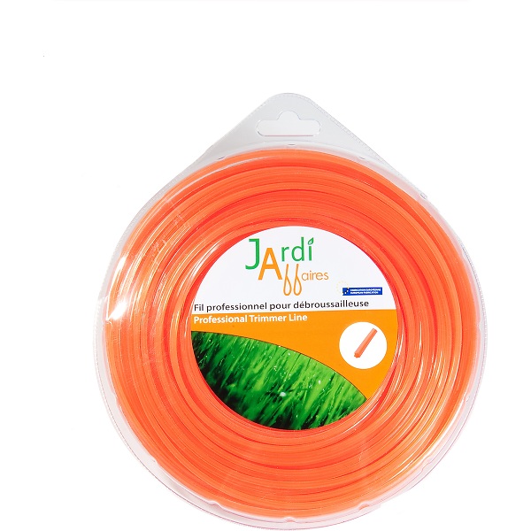 Fil professionnel pour débroussailleuse étoile 1,6mm x 15 mètres