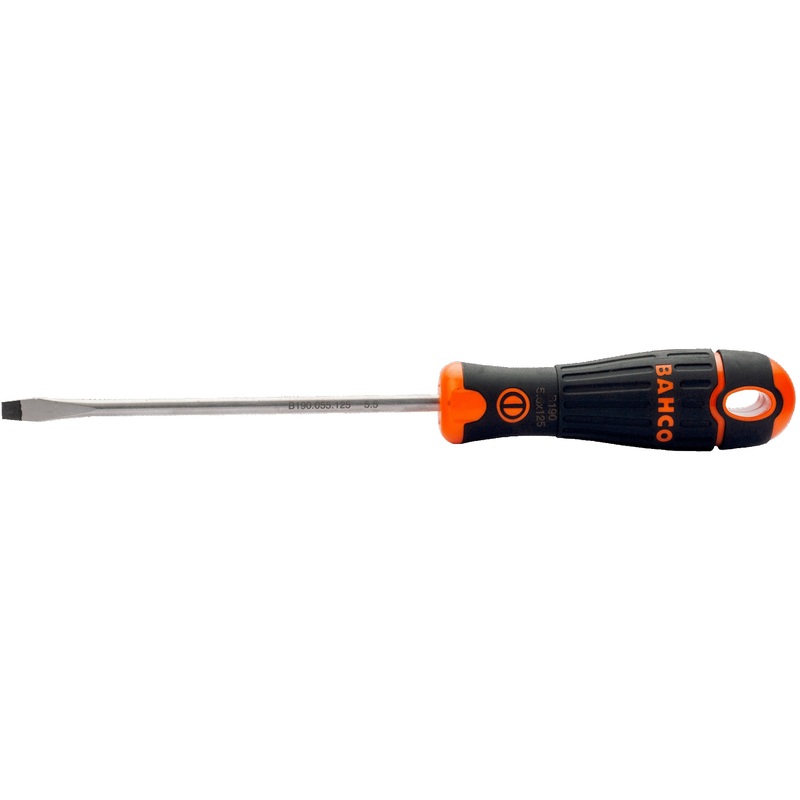 Tournevis plat (11 modèles de 4 à 14mm) lame forgée BahcoFit poignée caoutchouc Bahco B190.