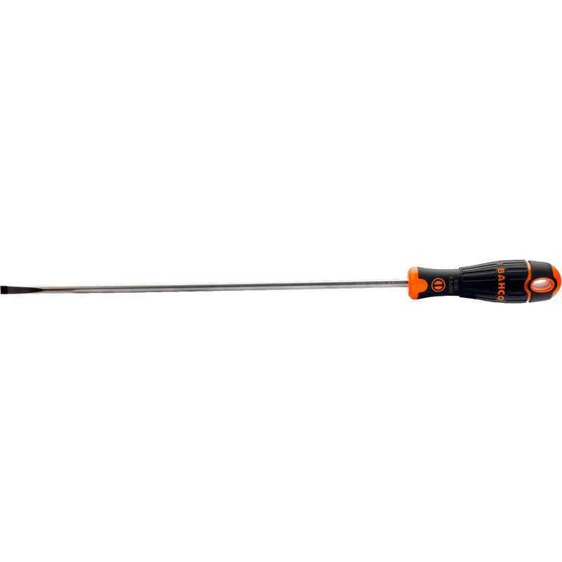 Tournevis plat (13 modèles de 2,5 à 6,5mm) lame fraisée BahcoFit poignée caoutchouc Bahco B191.