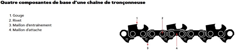 Chaîne pour tronçonneus